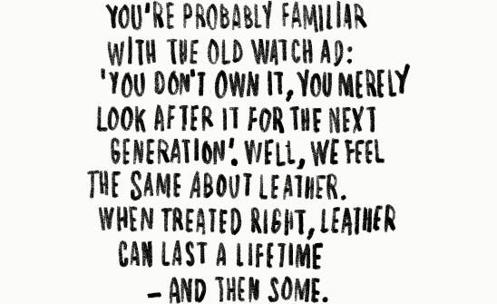 A few words on leather - quote image